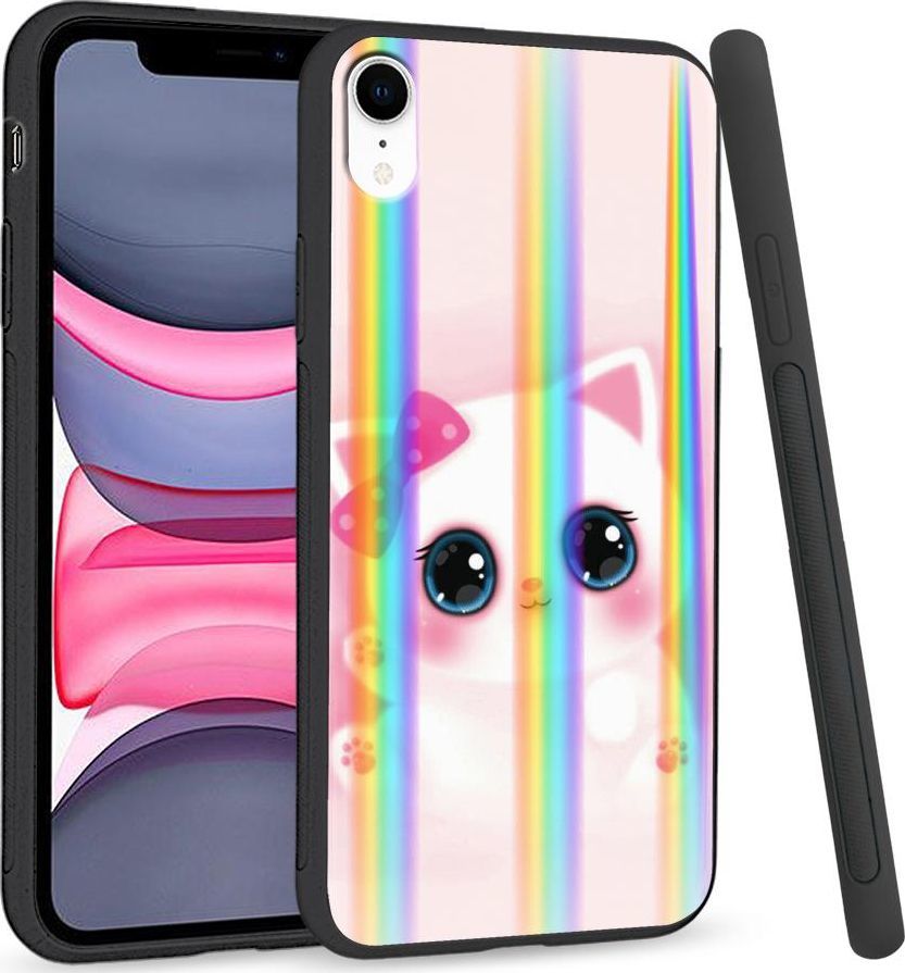 Super Fashion Etui Rainbow Series na Apple iPhone XR Sweet Kitty 1