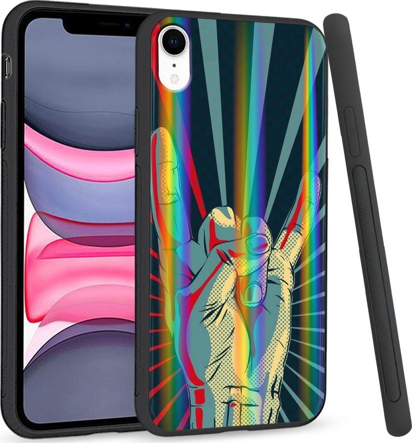 Super Fashion Etui Rainbow Series na Apple iPhone XR Evil Sign 1
