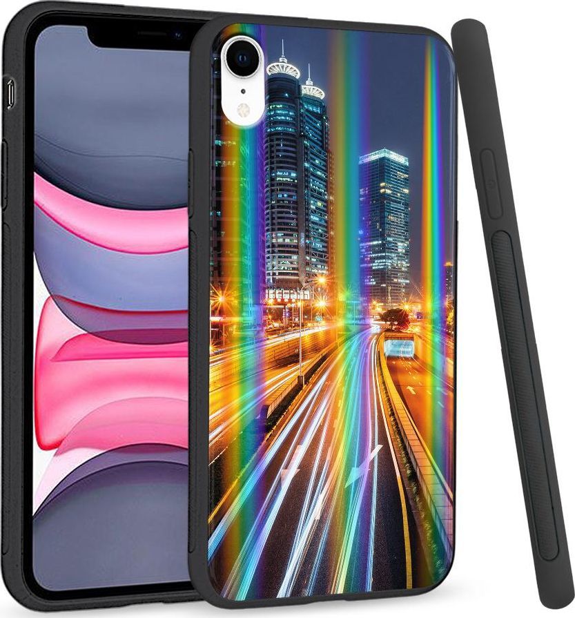 Super Fashion Etui Rainbow Series na Apple iPhone XR Night City 1