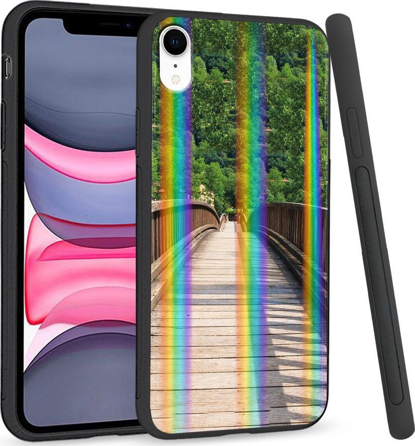 Super Fashion Etui Rainbow Series na Apple iPhone XR Drewniany most 1