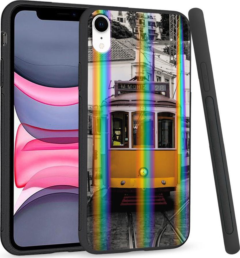 Super Fashion Etui Rainbow Series na Apple iPhone XR Stary tramwaj 1