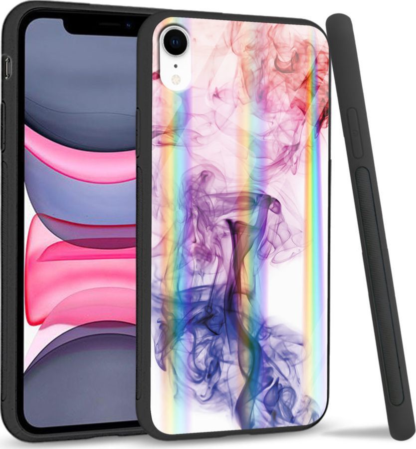 Super Fashion Etui Rainbow Series na Apple iPhone XR Smoke abstract 1