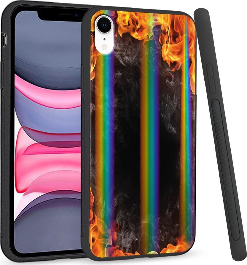 Super Fashion Etui Rainbow Series na Apple iPhone XR Hot Fire 1
