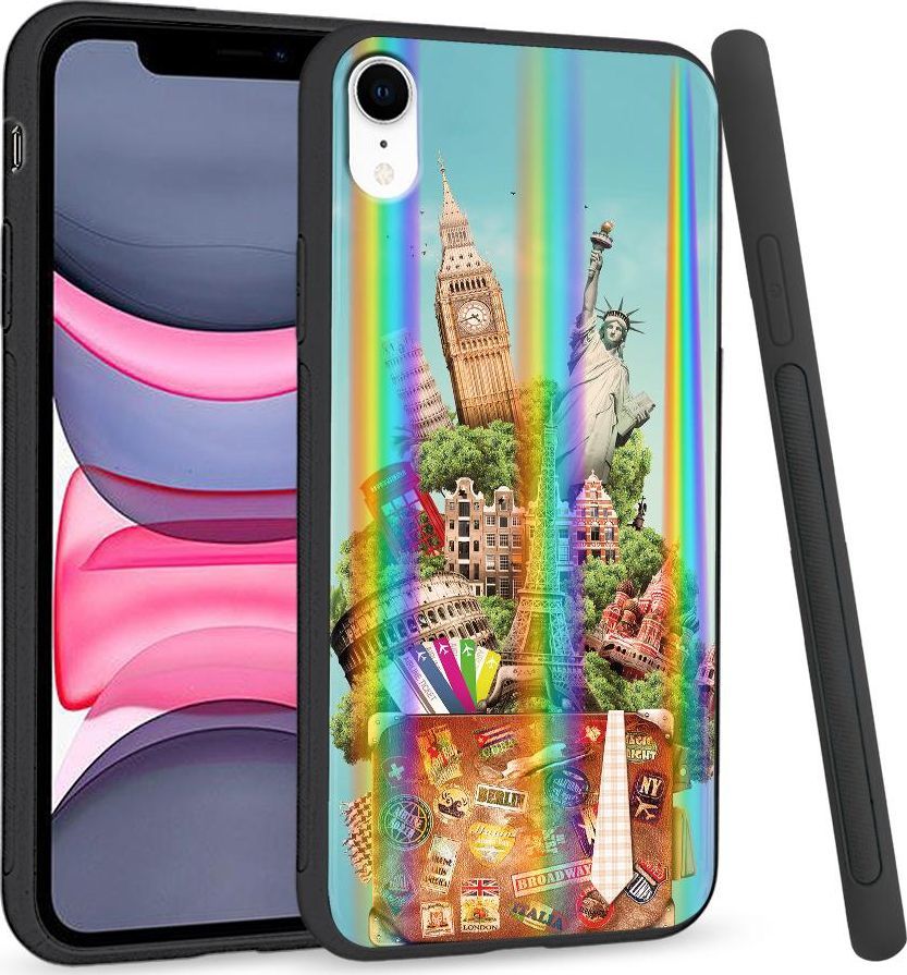 Super Fashion Etui Rainbow Series na Apple iPhone XR Podróże 1