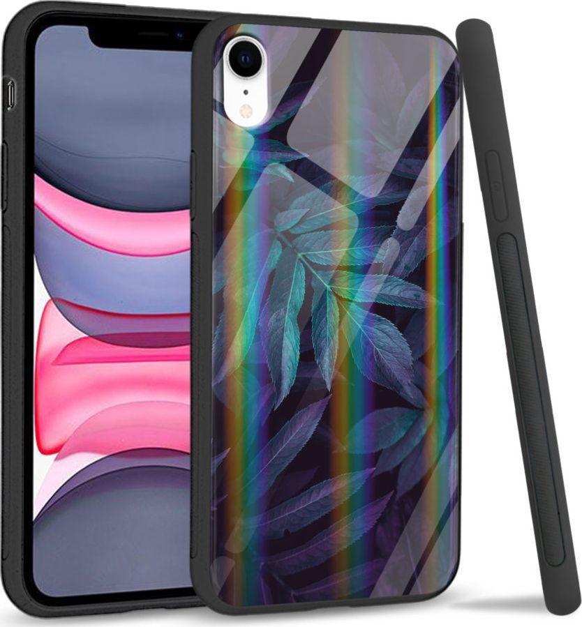 Super Fashion Etui Rainbow Series na Apple iPhone XR Night leaves 1