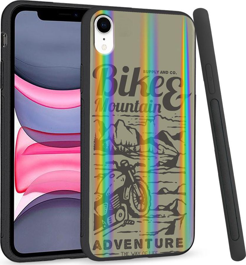 Super Fashion Etui Rainbow Series na Apple iPhone XR Motor w górach 1