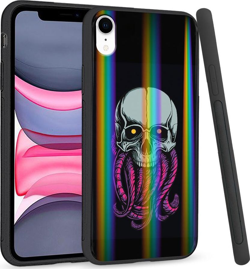 Super Fashion Etui Rainbow Series na Apple iPhone XR Starszna czaska 1