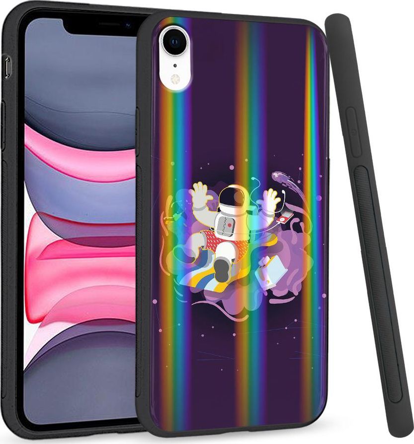 Super Fashion Etui Rainbow Series na Apple iPhone XR Kosmonauta 1