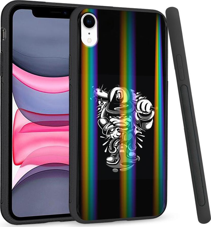 Super Fashion Etui Rainbow Series na Apple iPhone XR Małpa gangster 1