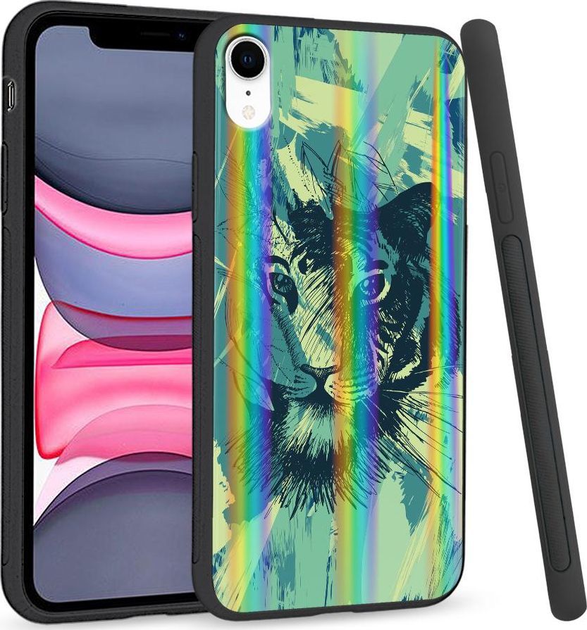 Super Fashion Etui Rainbow Series na Apple iPhone XR Płutno tygrysa 1