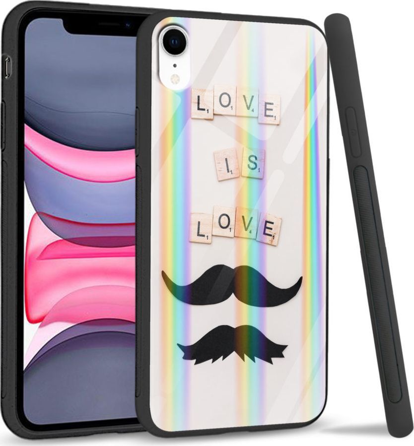 Super Fashion Etui Rainbow Series na Apple iPhone XR Love is love 1