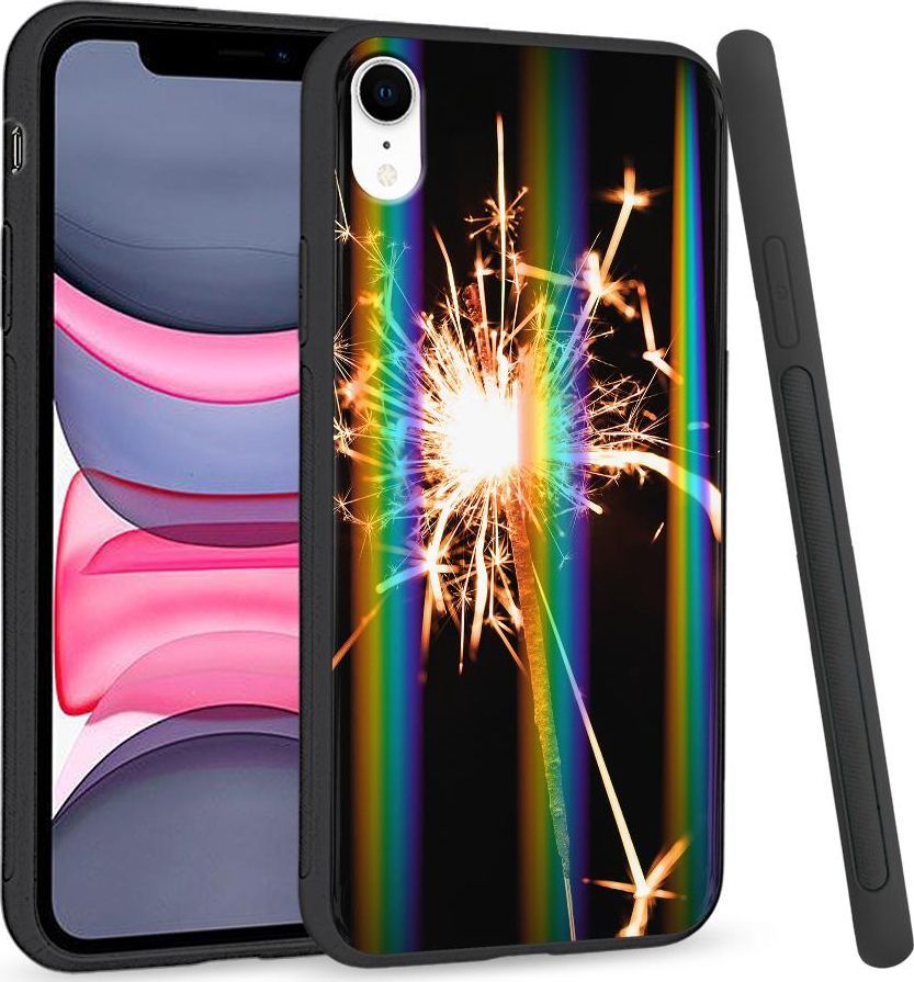 Super Fashion Etui Rainbow Series na Apple iPhone XR Zimne ognie 1