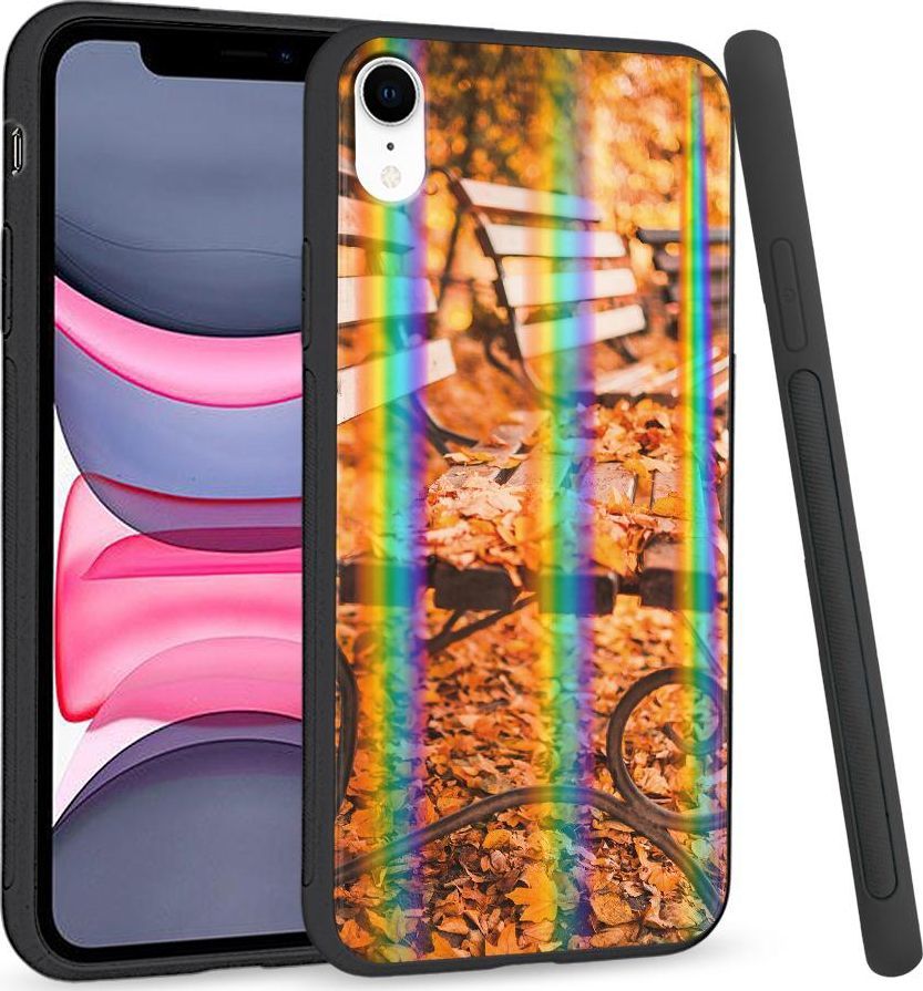 Super Fashion Etui Rainbow Series na Apple iPhone XR Ławka w parku 1