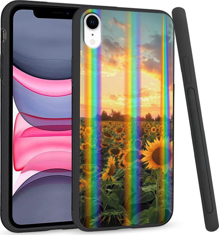 Super Fashion Etui Rainbow Series na Apple iPhone XR Sunflower Garden 1