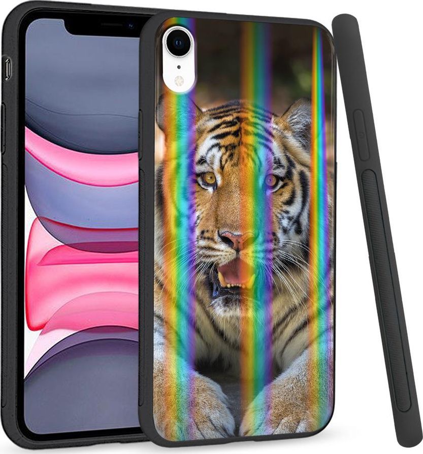 Super Fashion Etui Rainbow Series na Apple iPhone XR Tygrys 1
