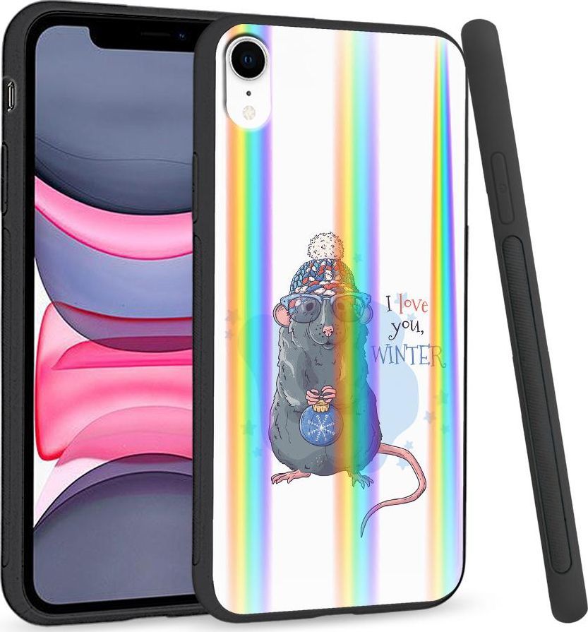 Super Fashion Etui Rainbow Series na Apple iPhone XR Myszka 1