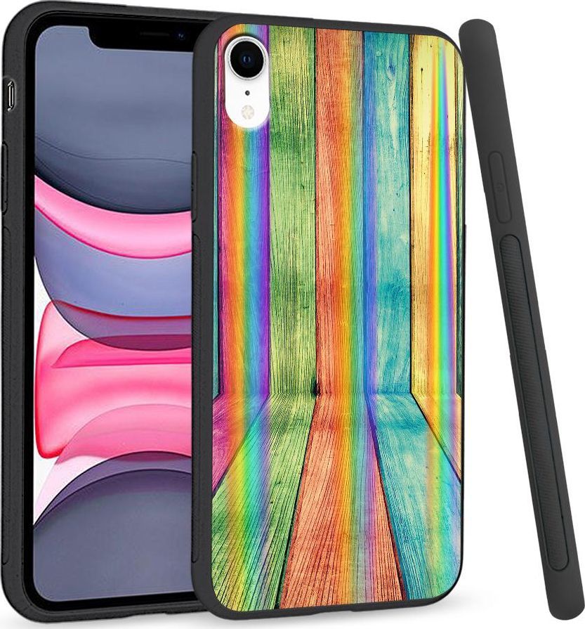 Super Fashion Etui Rainbow Series na Apple iPhone XR Kolorowe deski 1