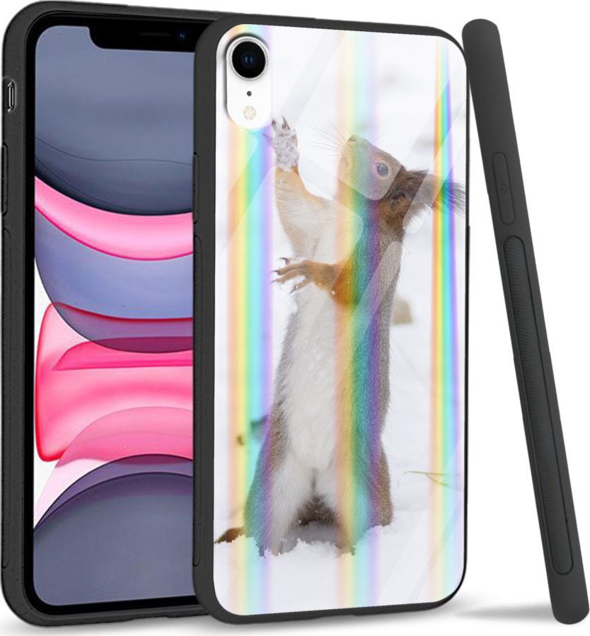Super Fashion Etui Rainbow Series na Apple iPhone XR Snow squirrel 1