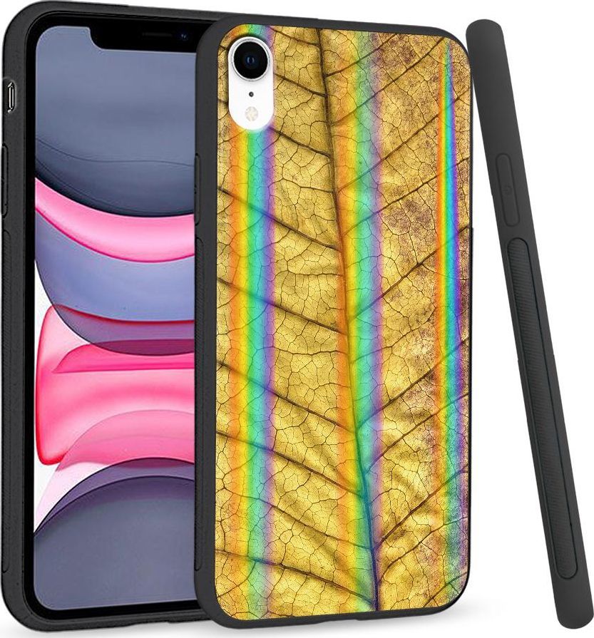 Super Fashion Etui Rainbow Series na Apple iPhone XR Żółty liść 1