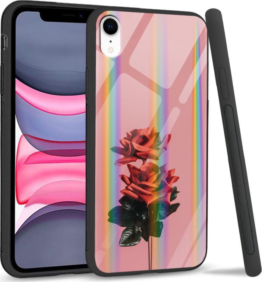 Super Fashion Etui Rainbow Series na Apple iPhone XR Rose love 1
