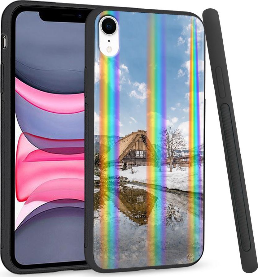Super Fashion Etui Rainbow Series na Apple iPhone XR Górska chata 1