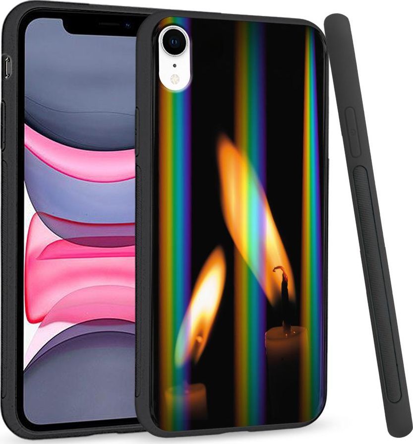 Super Fashion Etui Rainbow Series na Apple iPhone XR Płomienie 1