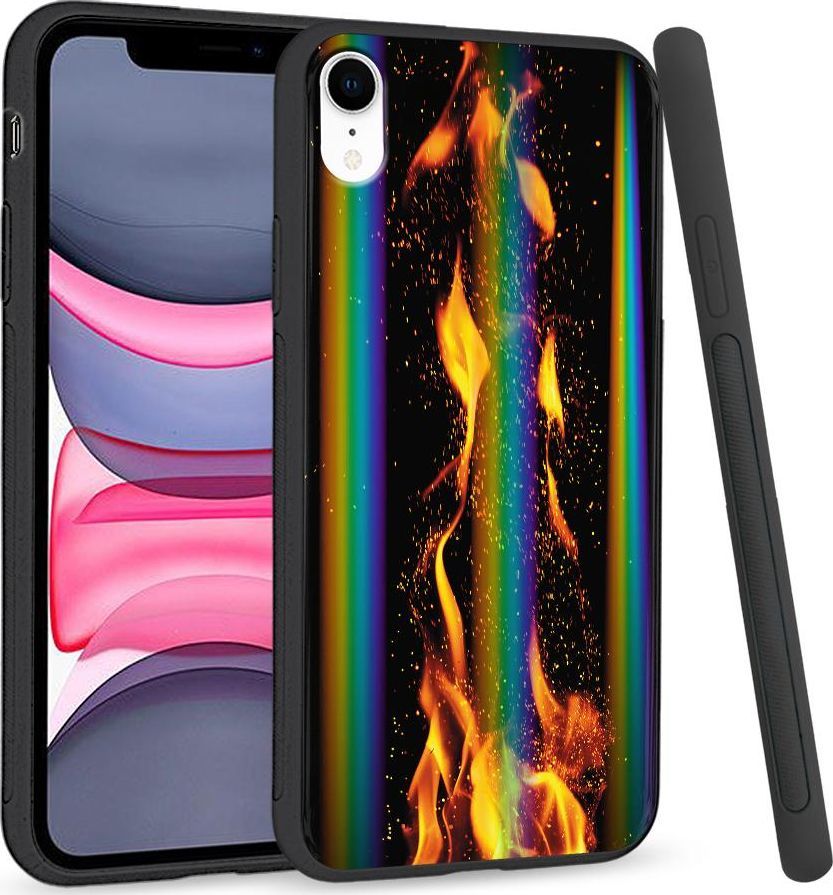 Super Fashion Etui Rainbow Series na Apple iPhone XR Crackling Fire 1