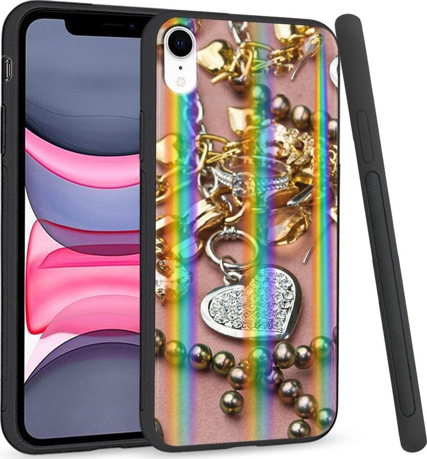 Super Fashion Etui Rainbow Series na Apple iPhone XR Złoto i srebro 1