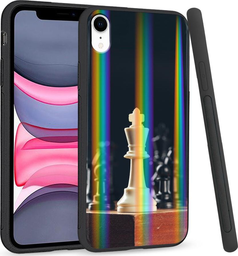 Super Fashion Etui Rainbow Series na Apple iPhone XR Szachy 1