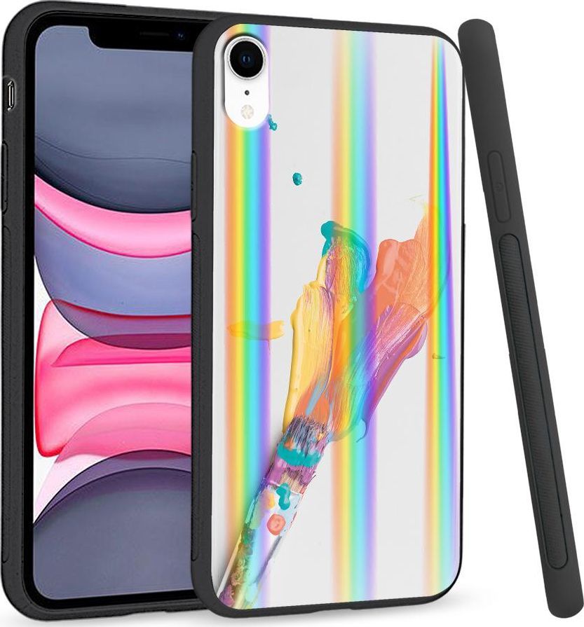 Super Fashion Etui Rainbow Series na Apple iPhone XR Pastelowe farby 1