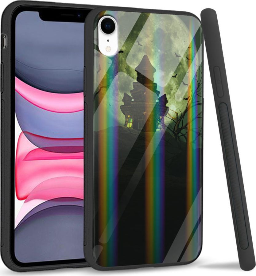 Super Fashion Etui Rainbow Series na Apple iPhone XR Spooky castle 1