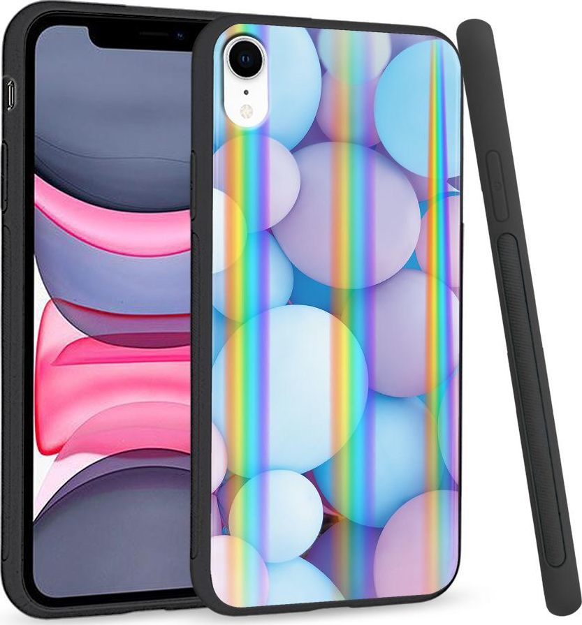 Super Fashion Etui Rainbow Series na Apple iPhone XR Pastelowe balony 1