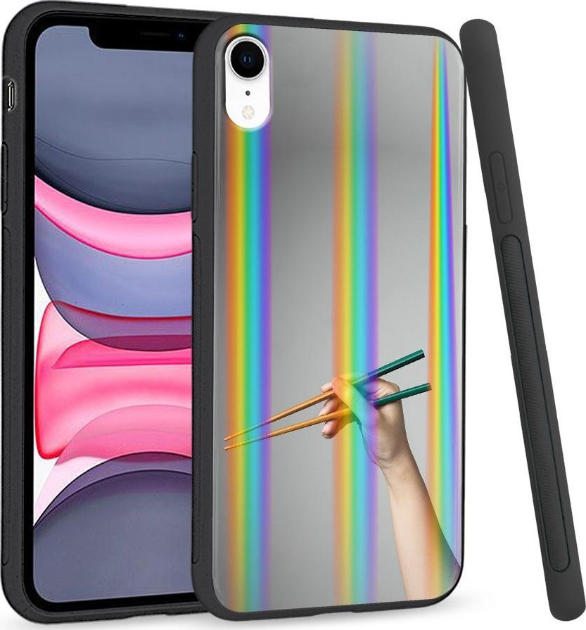 Super Fashion Etui Rainbow Series na Apple iPhone XR Pałeczki 1