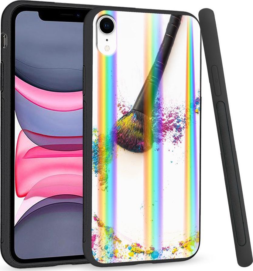Super Fashion Etui Rainbow Series na Apple iPhone XR Kolorowy puder 1
