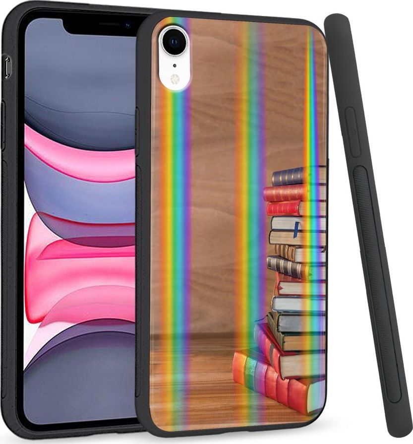 Super Fashion Etui Rainbow Series na Apple iPhone XR Książki 1