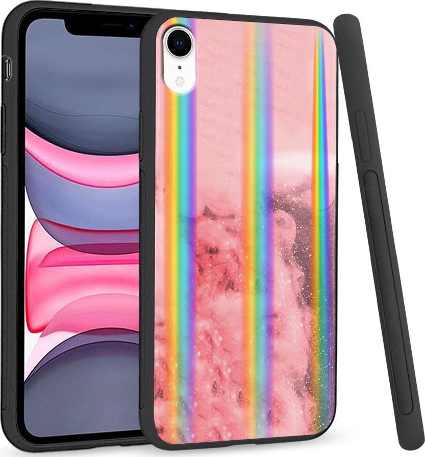 Super Fashion Etui Rainbow Series na Apple iPhone XR Różowy dym 1