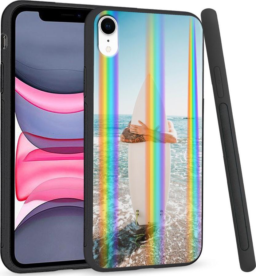 Super Fashion Etui Rainbow Series na Apple iPhone XR Kocham surfing 1