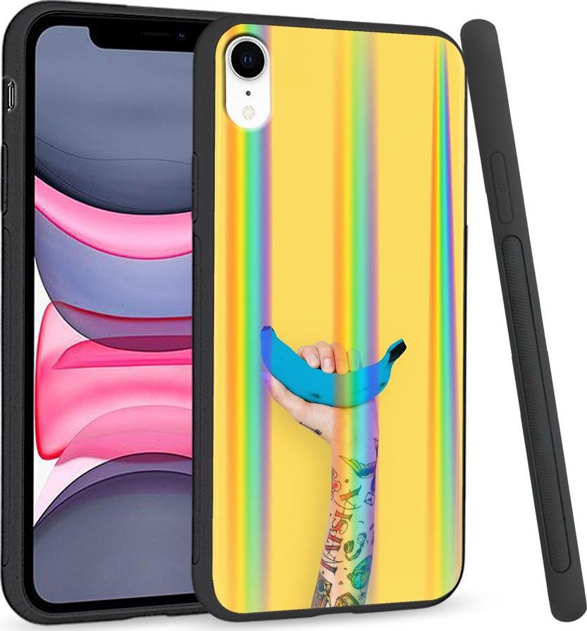 Super Fashion Etui Rainbow Series na Apple iPhone XR Niebieski banan 1