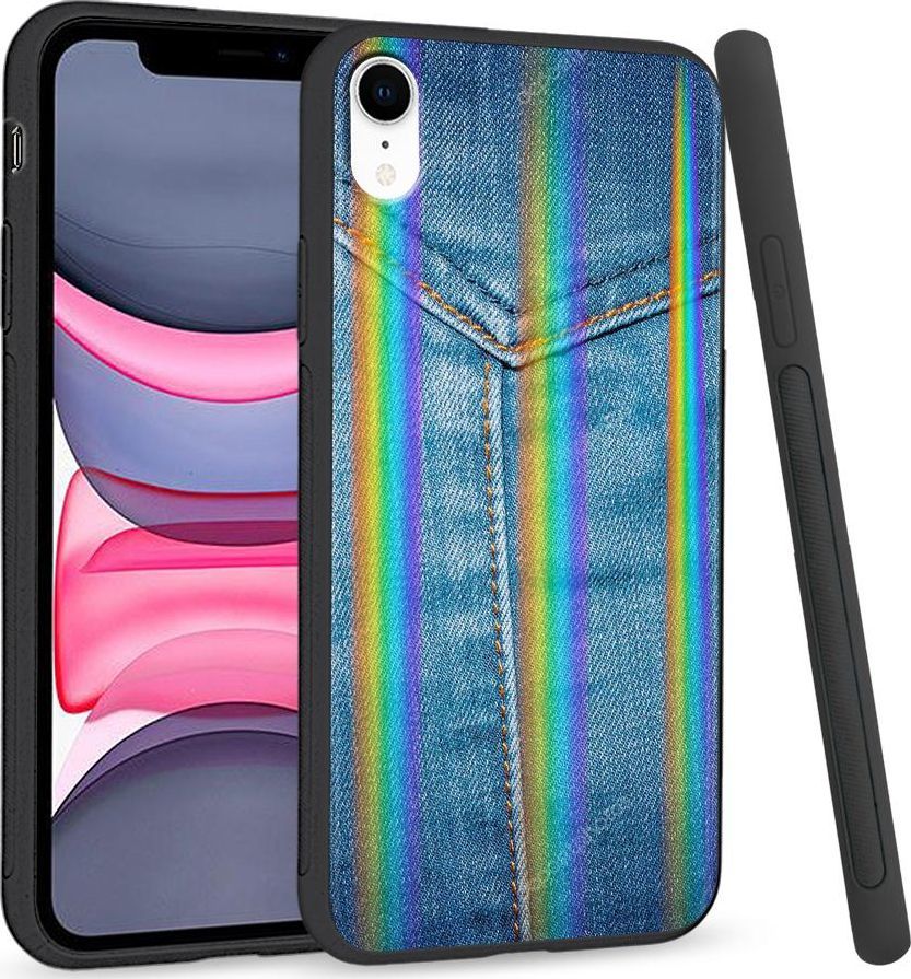 Super Fashion Etui Rainbow Series na Apple iPhone XR Jeans Pocket 1