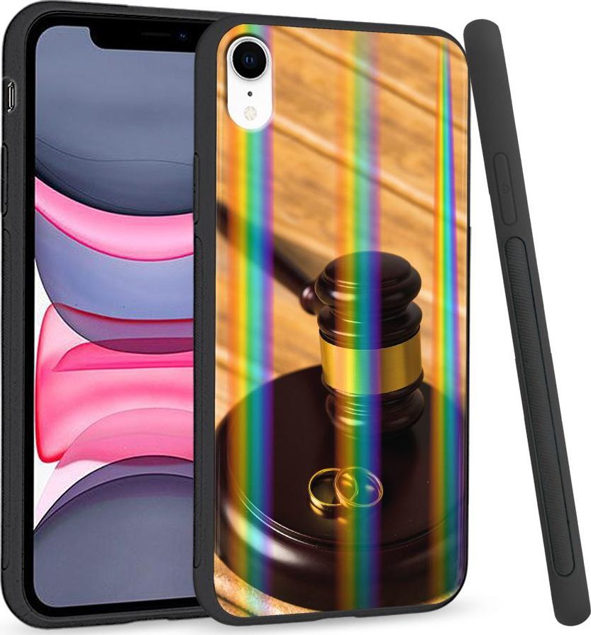 Super Fashion Etui Rainbow Series na Apple iPhone XR Obrączki 1