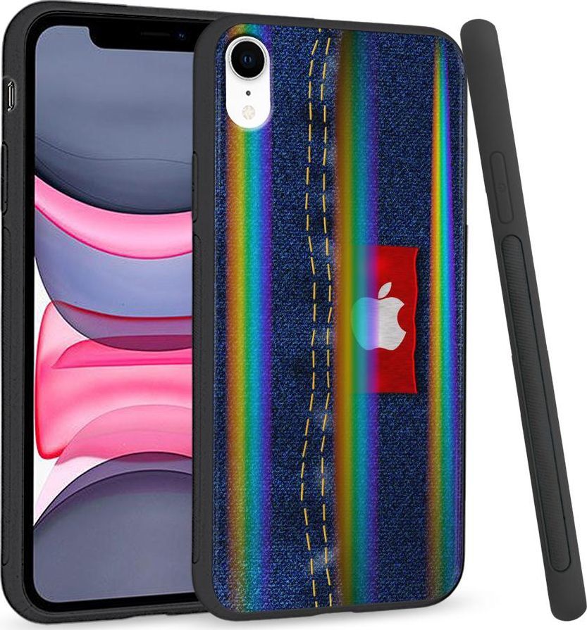 Super Fashion Etui Rainbow Series na Apple iPhone XR Jeans Apple 1
