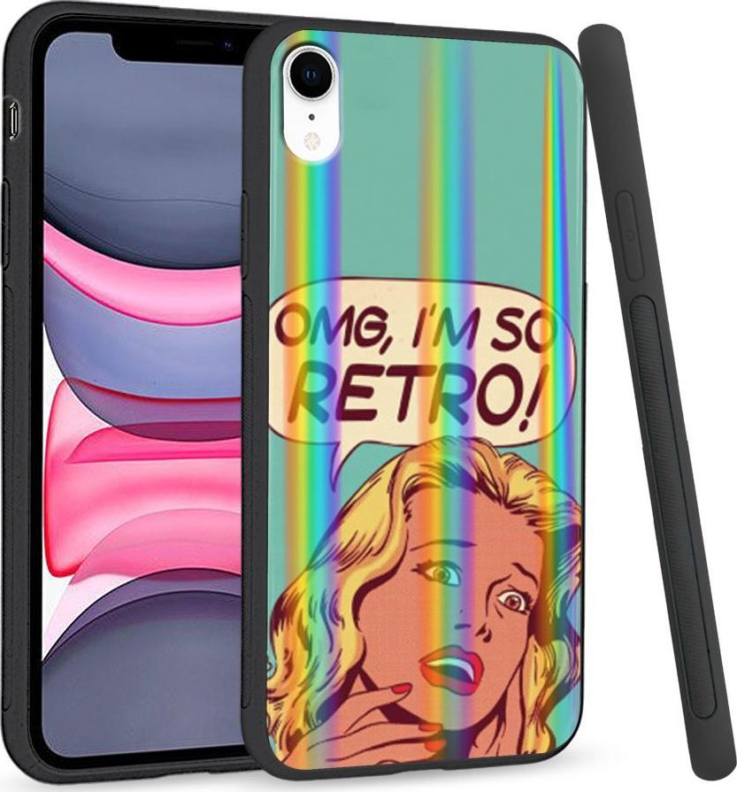 Super Fashion Etui Rainbow Series na Apple iPhone XR OMG I'm so Retro 1