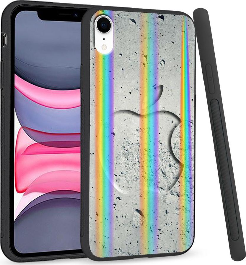 Super Fashion Etui Rainbow Series na Apple iPhone XR Kamienny Apple 1