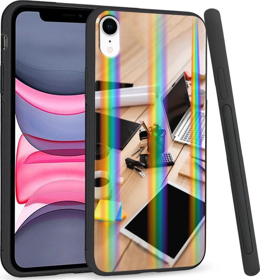 Super Fashion Etui Rainbow Series na Apple iPhone XR Lubię moją pracę 1