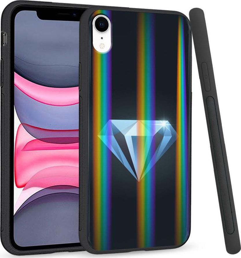 Super Fashion Etui Rainbow Series na Apple iPhone XR Diament 1