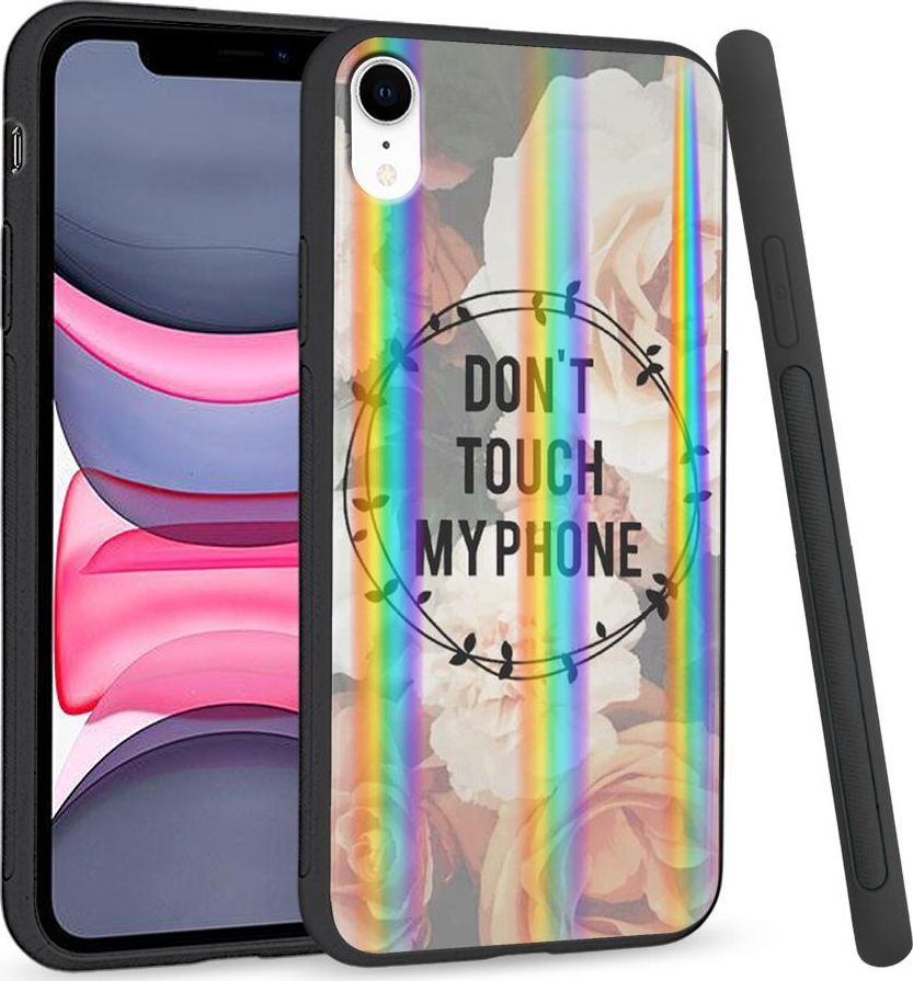 Super Fashion Etui Rainbow Series na Apple iPhone XR Don't Touch My Phone II 1