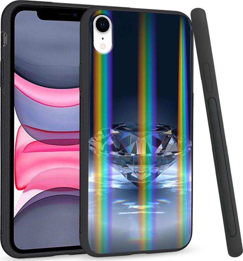 Super Fashion Etui Rainbow Series na Apple iPhone XR Kryształowy Diament 1