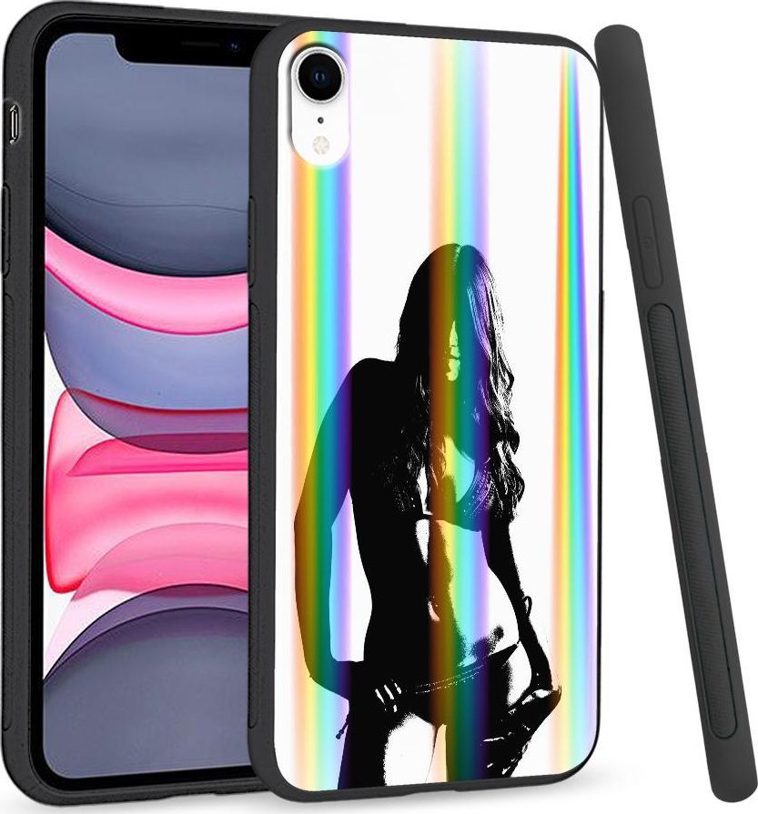 Super Fashion Etui Rainbow Series na Apple iPhone XR Kobieta retro 1
