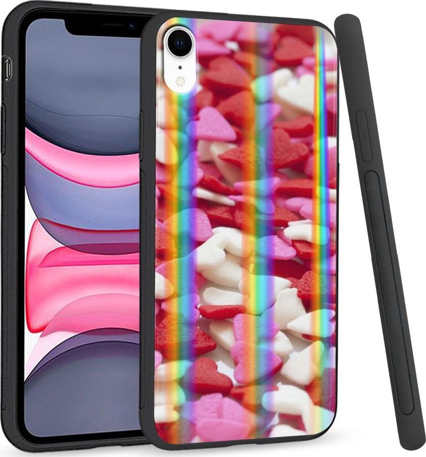 Super Fashion Etui Rainbow Series na Apple iPhone XR Small Hearts 1