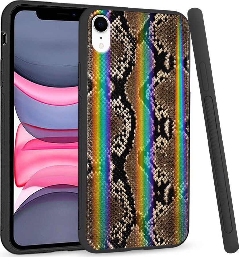 Super Fashion Etui Rainbow Series na Apple iPhone XR Snake's Skin 1